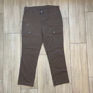 Duluth Trading 40 Grit Slim Fit Cargo Work Pants Brown Men’s 38x32 Stretch